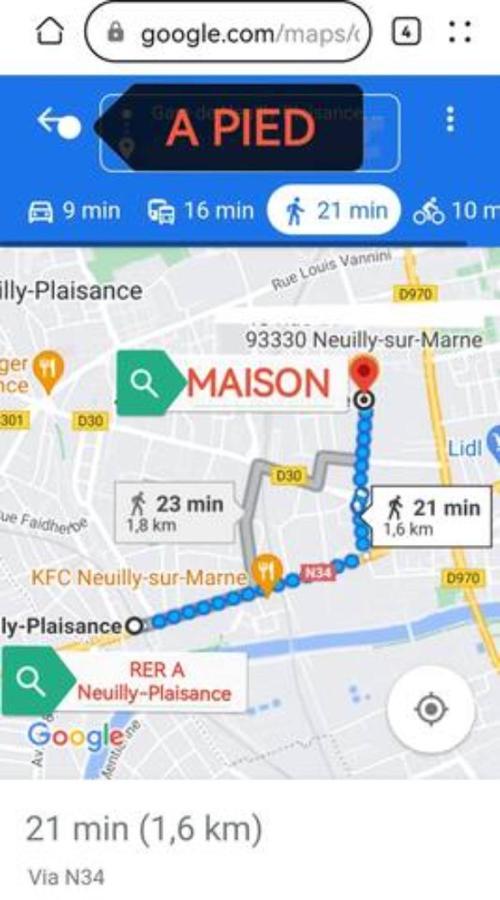 Chambre Dans Une Maison Partagee Neuilly-sur-Marne Dış mekan fotoğraf